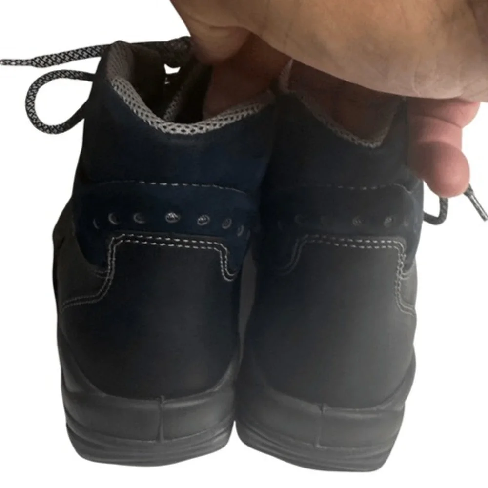 Atlas‎ S3 Safety Boots Mens EU 46 Black Navy Leather EN ISO 20345 Work Boots
